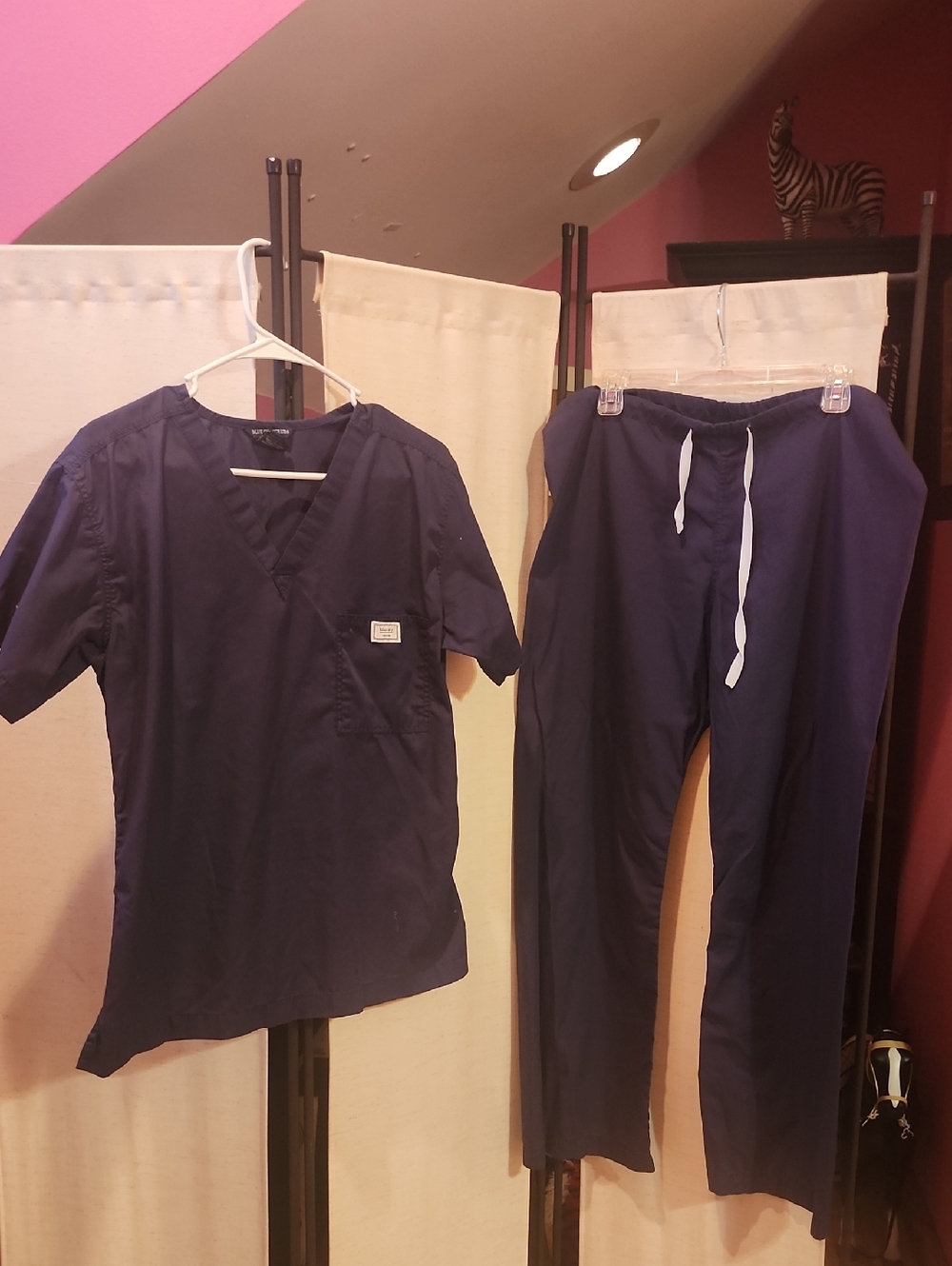 Blue Sky Navy V-Neck Medical Top